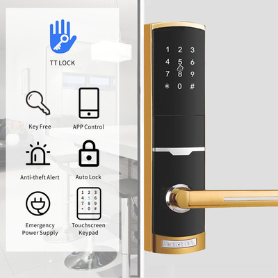 Colore oro Remote Control Smart Keypad Chiusura porta con TTlock app chiave di carta