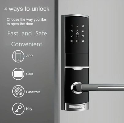 4 in 1 Keyless Entry Password Appartamento Smart Door Lock con 4pcs Batteria AA