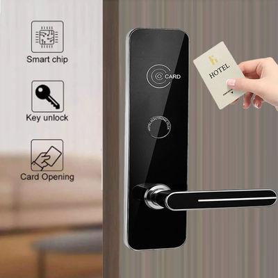Carte chiave RFID in colore nero Hotel Smart Door Lock con software gratuito di gestione alberghiera