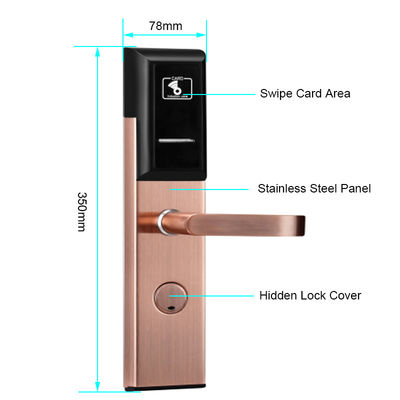 Colore nero Sicurezza Materiale in acciaio inossidabile Hotel Serrature elettroniche con software di gestione gratuito