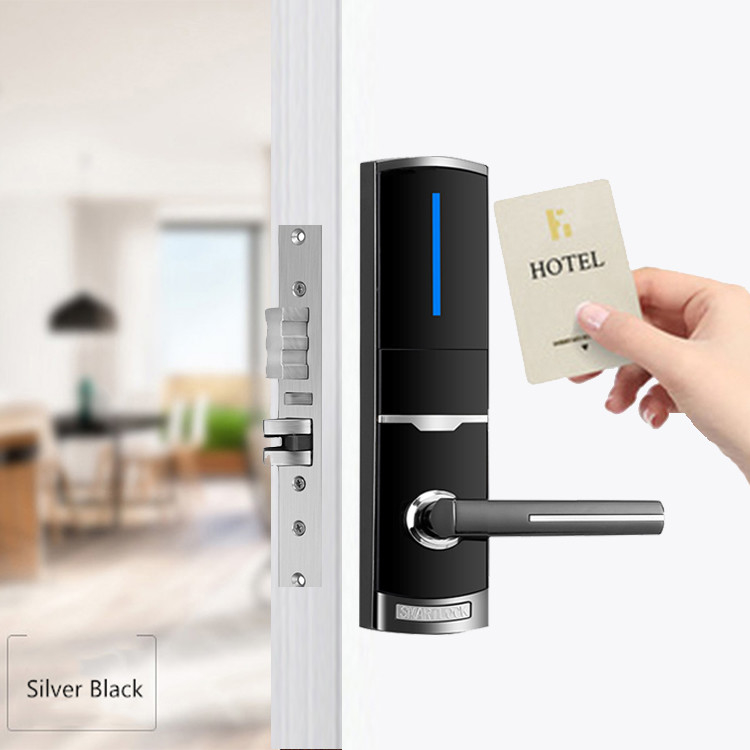 310*72mm Zinc Alloy Hotel Electronic Smart Door Locks con scheda RFID e chiave meccanica