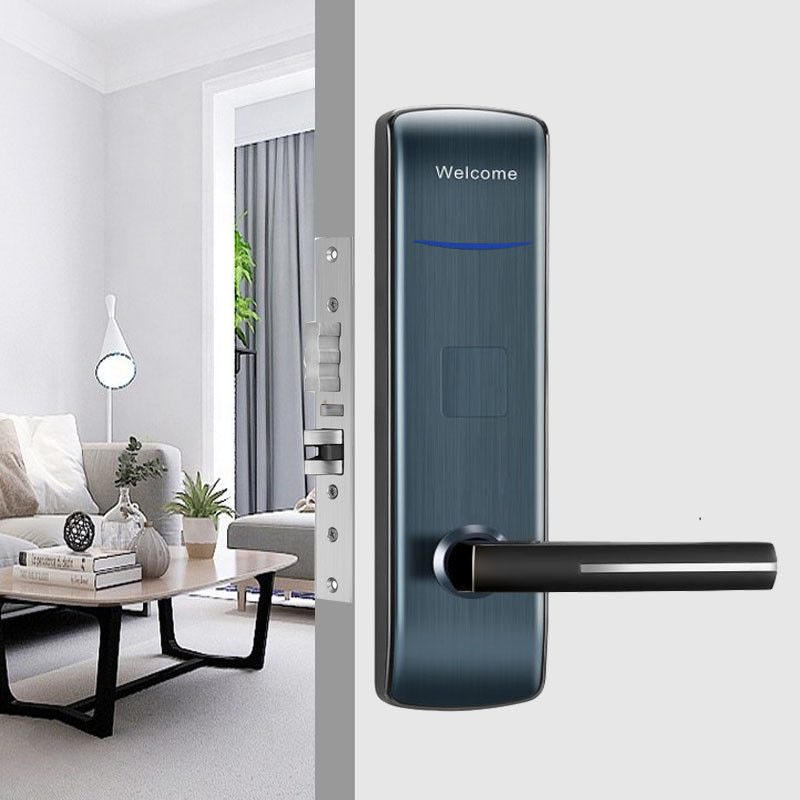 Serrature elettroniche per hotel in lega di zinco di colore oro con codificatore di carte per appartamento hotel motel