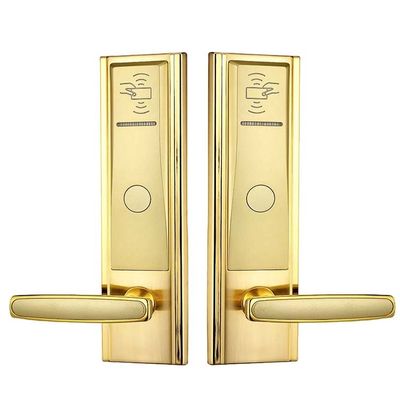 Serratura di porta Keyless della carta di Rfid della pensione della serratura di porta dell'entrata dell'oro 280mm 6V